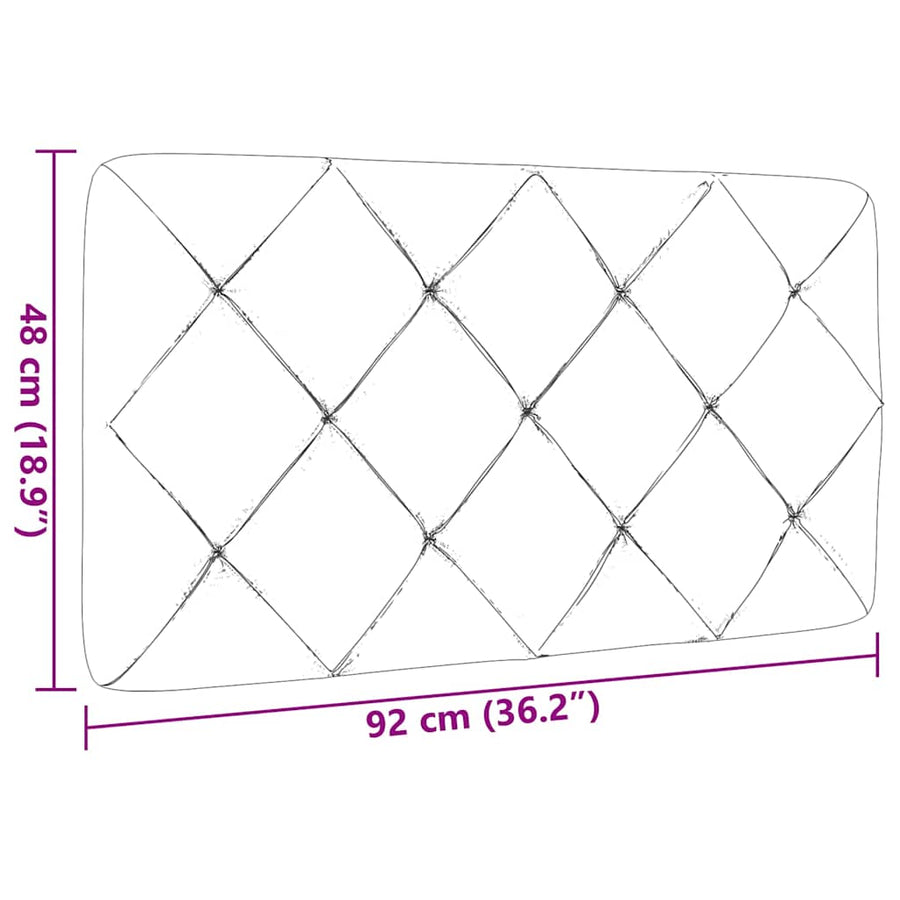 Hoofdbordkussen 90 cm stof lichtgrijs