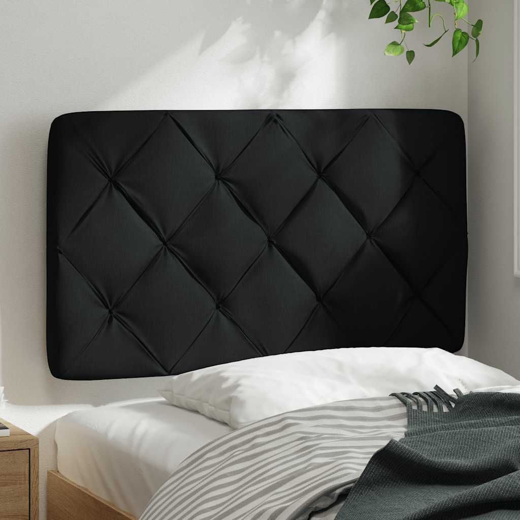 Hoofdbordkussen 90 cm stof zwart