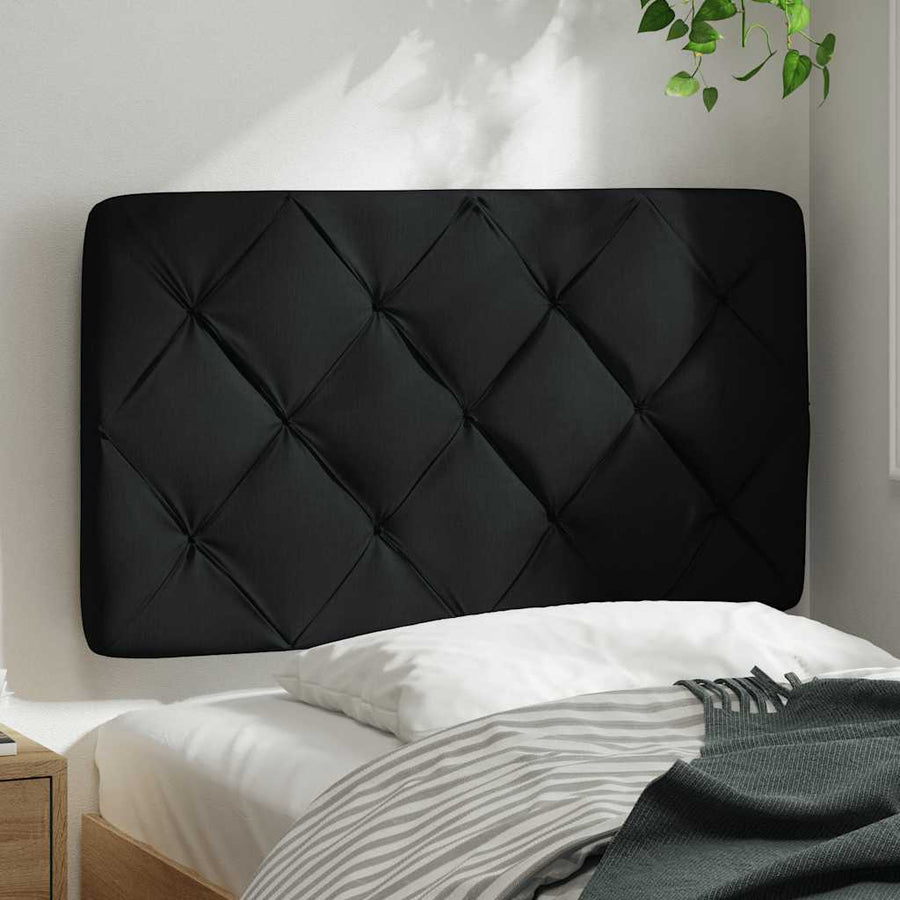 Hoofdbordkussen 90 cm stof zwart