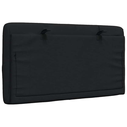 Hoofdbordkussen 90 cm stof zwart