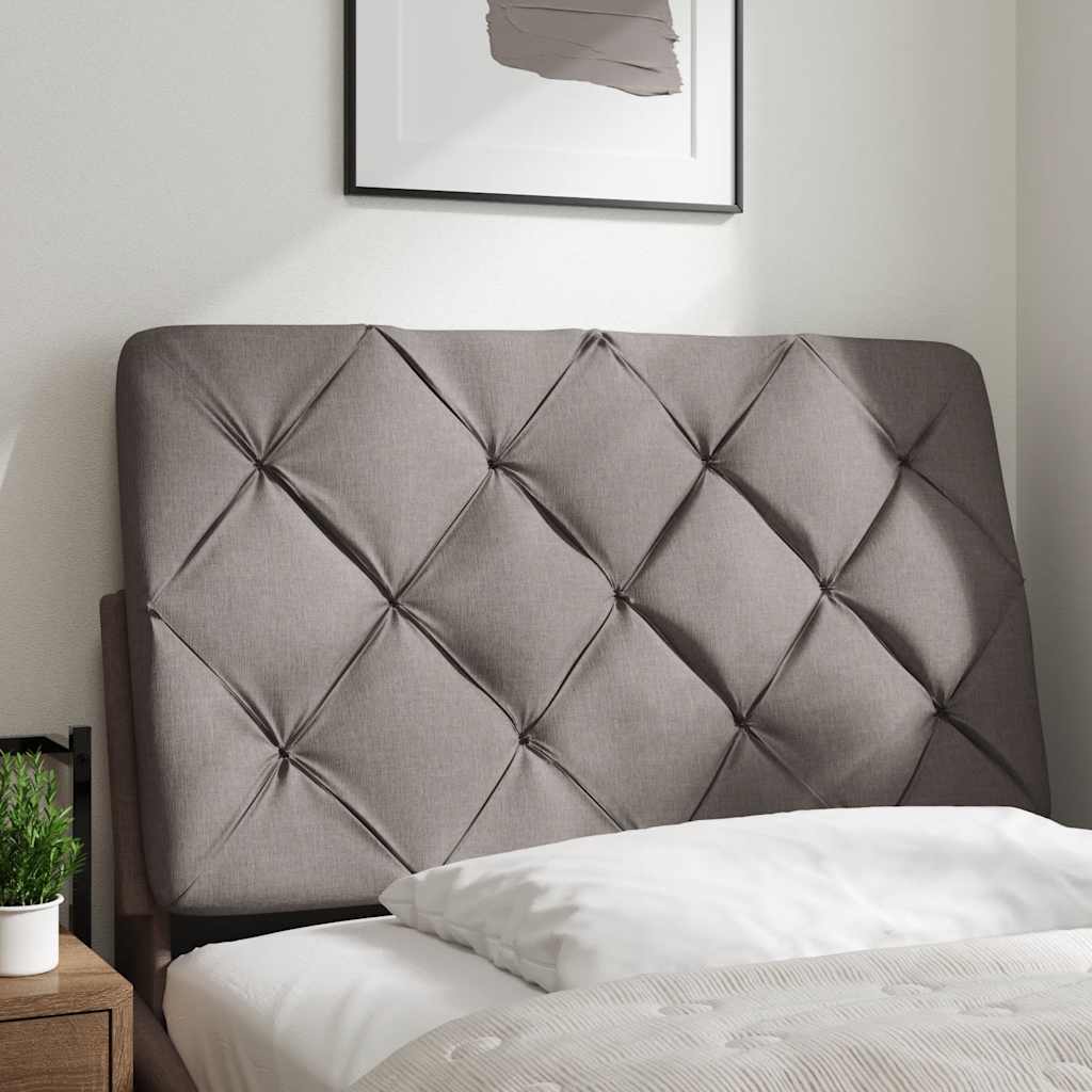 Hoofdbordkussen 90 cm stof taupe