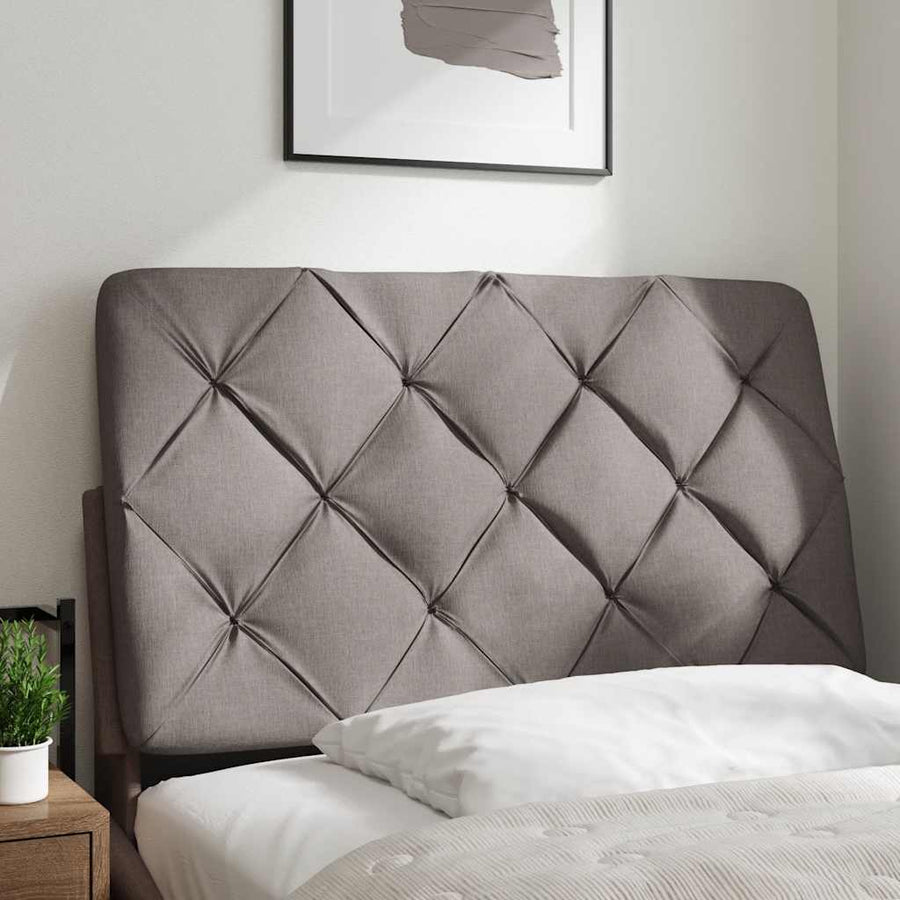 Hoofdbordkussen 90 cm stof taupe