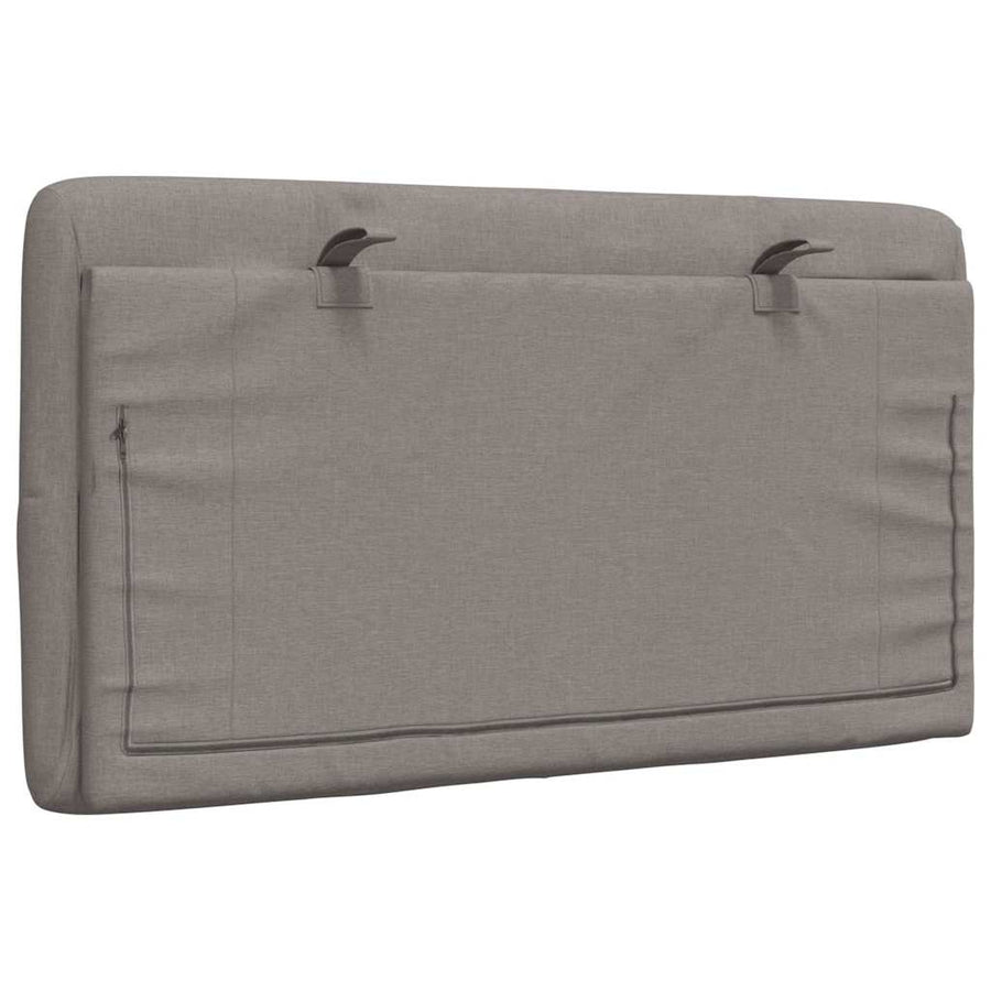 Hoofdbordkussen 90 cm stof taupe