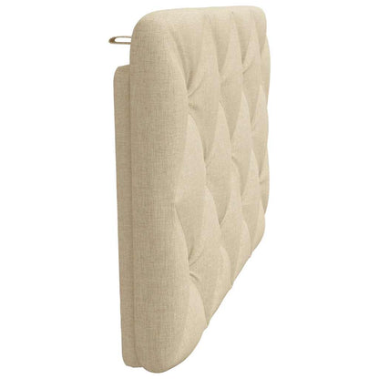 Hoofdbordkussen 90 cm stof crèmekleurig