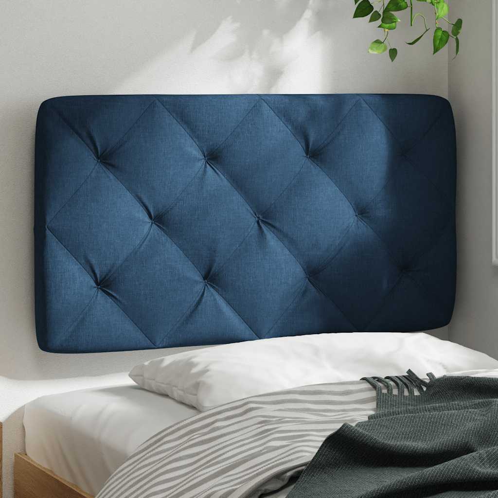 Hoofdbordkussen 90 cm stof blauw