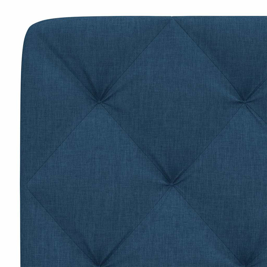 Hoofdbordkussen 90 cm stof blauw