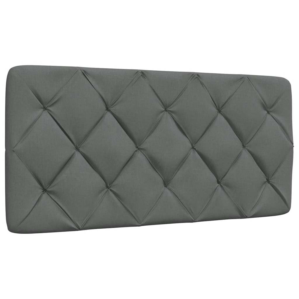 Hoofdbordkussen 100 cm stof donkergrijs
