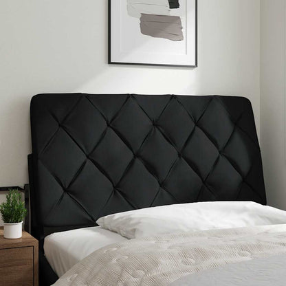 Hoofdbordkussen 100 cm stof zwart