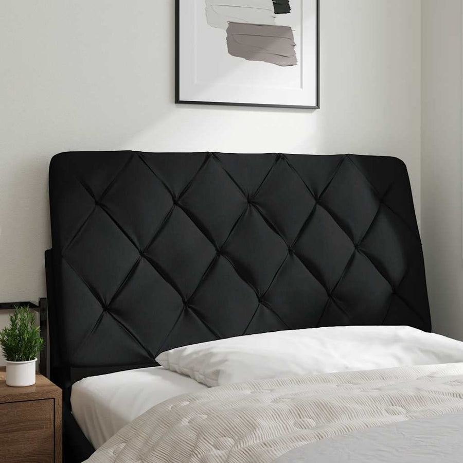 Hoofdbordkussen 100 cm stof zwart