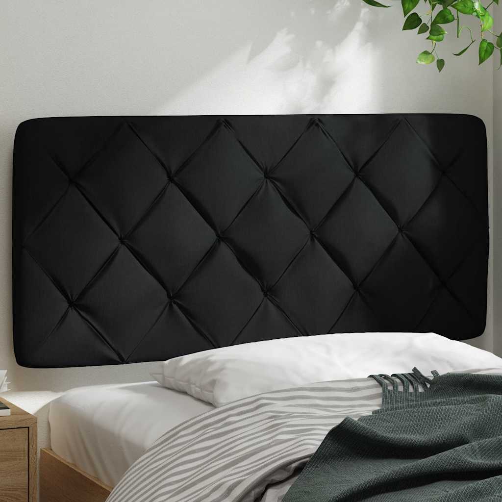 Hoofdbordkussen 100 cm stof zwart