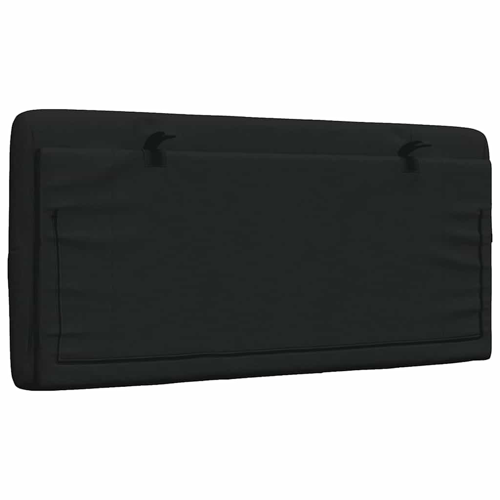 Hoofdbordkussen 100 cm stof zwart