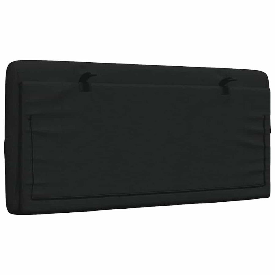Hoofdbordkussen 100 cm stof zwart