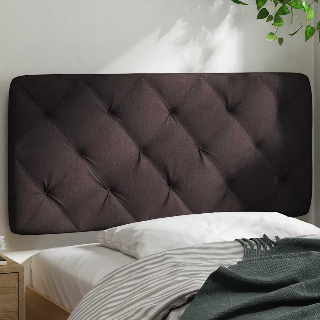 Hoofdbordkussen 100 cm stof donkerbruin