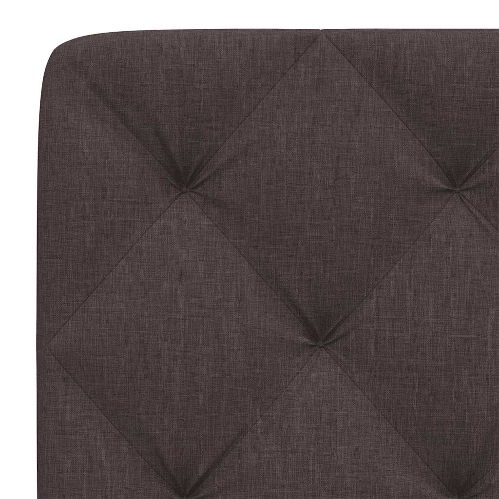 Hoofdbordkussen 100 cm stof donkerbruin