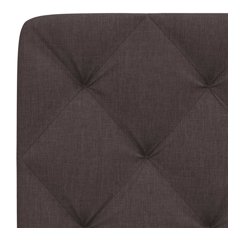 Hoofdbordkussen 100 cm stof donkerbruin