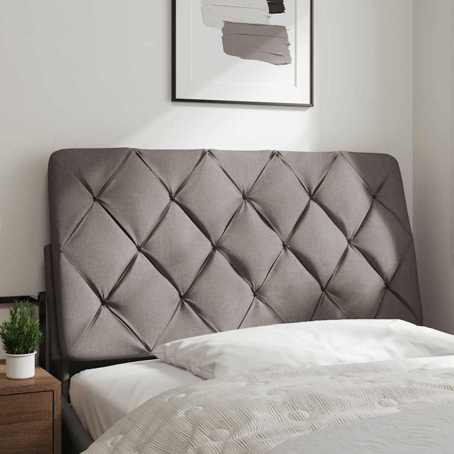 Hoofdbordkussen 100 cm stof taupe