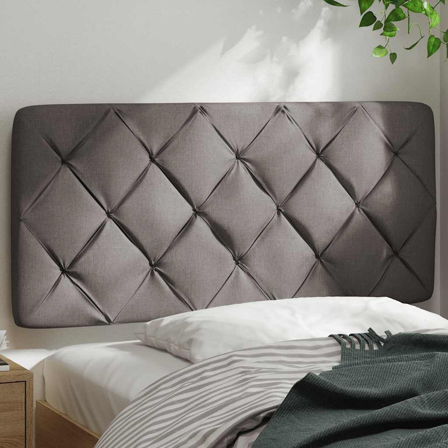 Hoofdbordkussen 100 cm stof taupe
