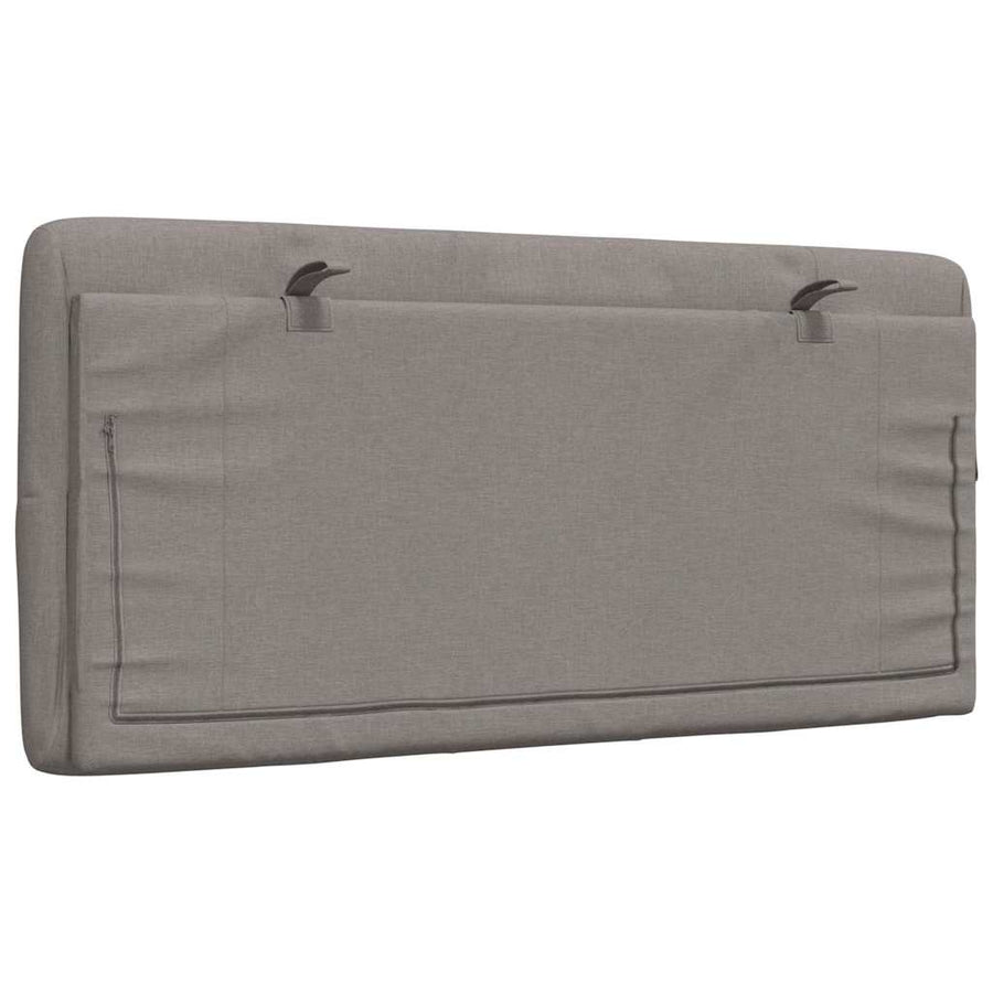 Hoofdbordkussen 100 cm stof taupe
