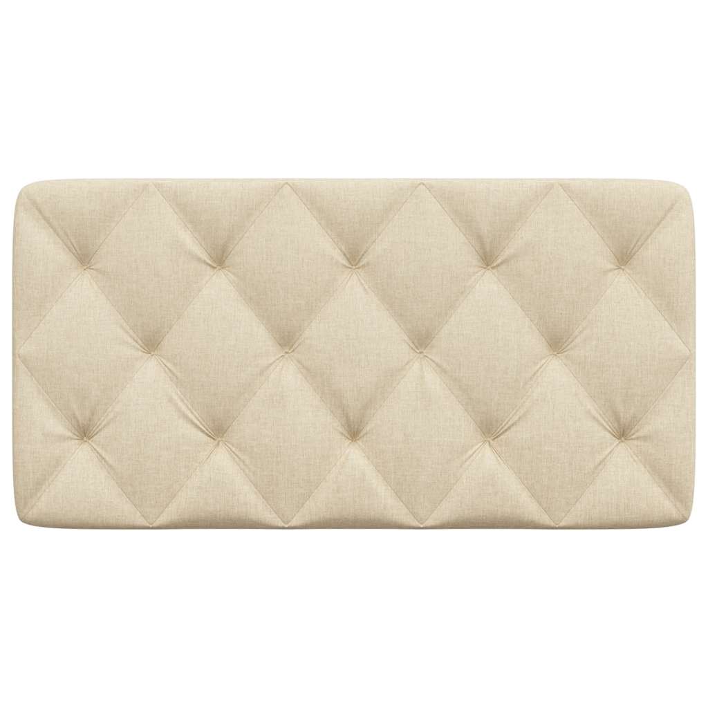Hoofdbordkussen 100 cm stof crèmekleurig