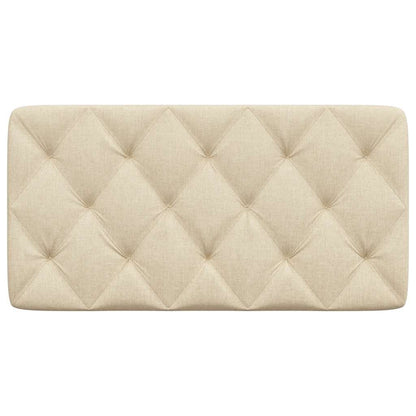 Hoofdbordkussen 100 cm stof crèmekleurig