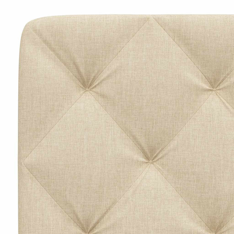 Hoofdbordkussen 100 cm stof crèmekleurig