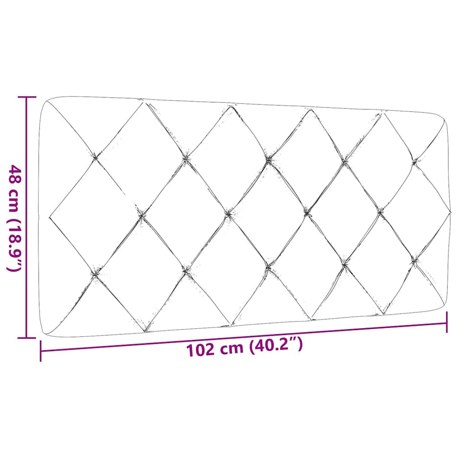 Hoofdbordkussen 100 cm stof crèmekleurig