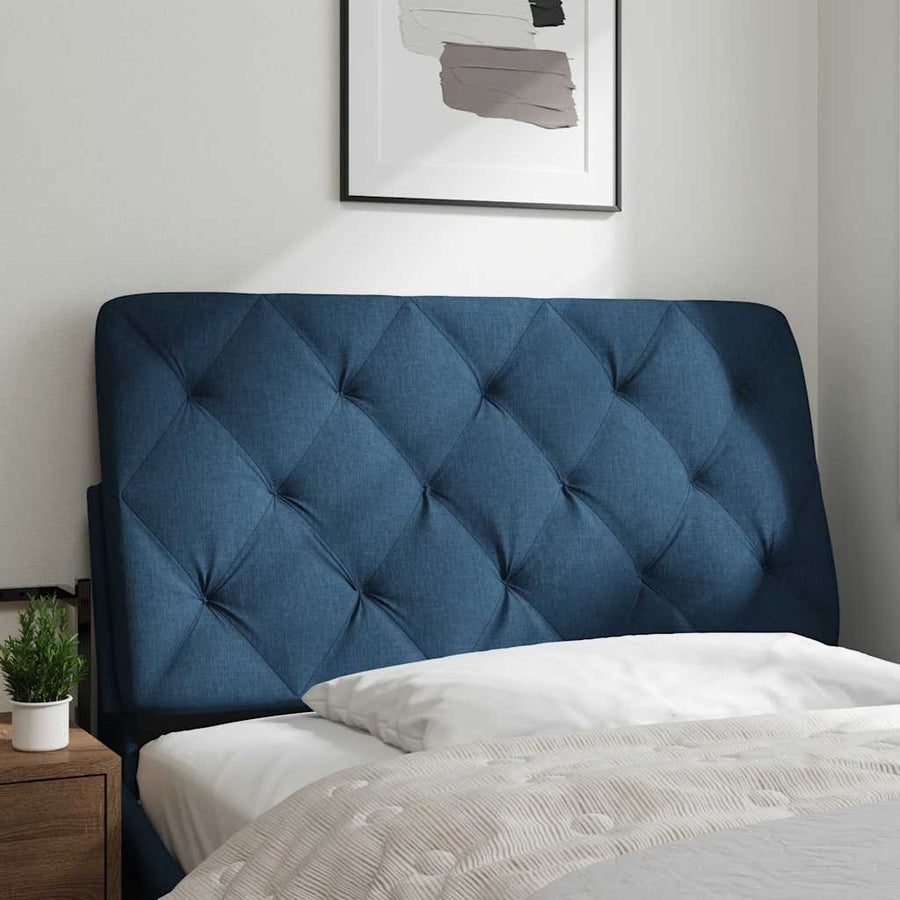 Hoofdbordkussen 100 cm stof blauw