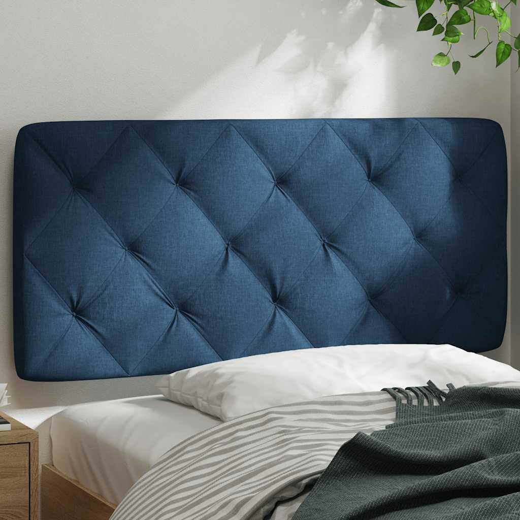 Hoofdbordkussen 100 cm stof blauw