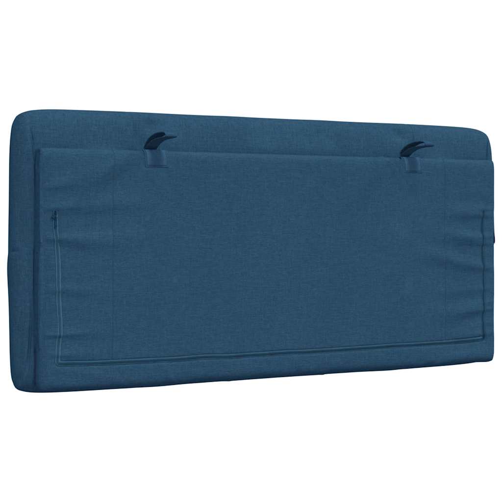 Hoofdbordkussen 100 cm stof blauw