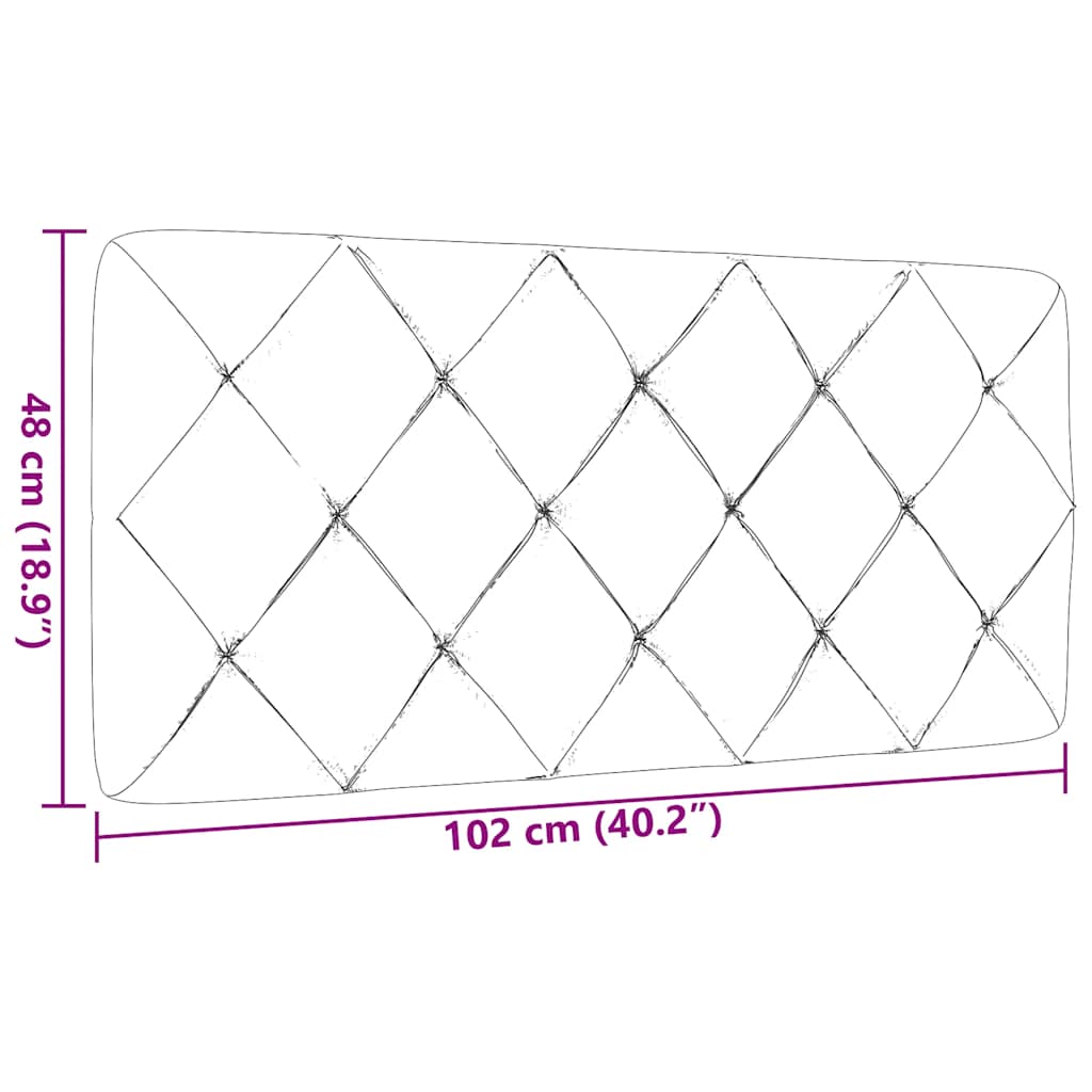 Hoofdbordkussen 100 cm stof blauw