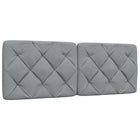 Headboard cushion 120 cm fabric light grey