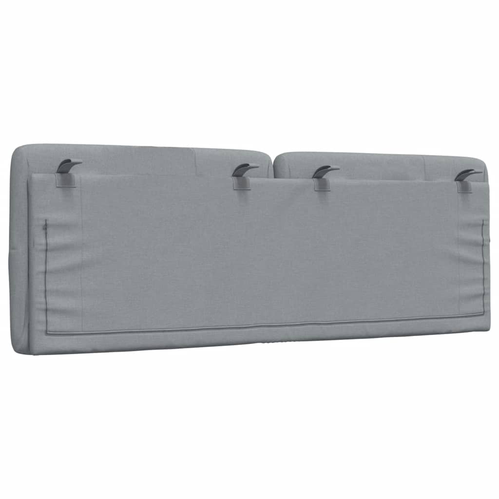 Hoofdbordkussen 120 cm stof lichtgrijs