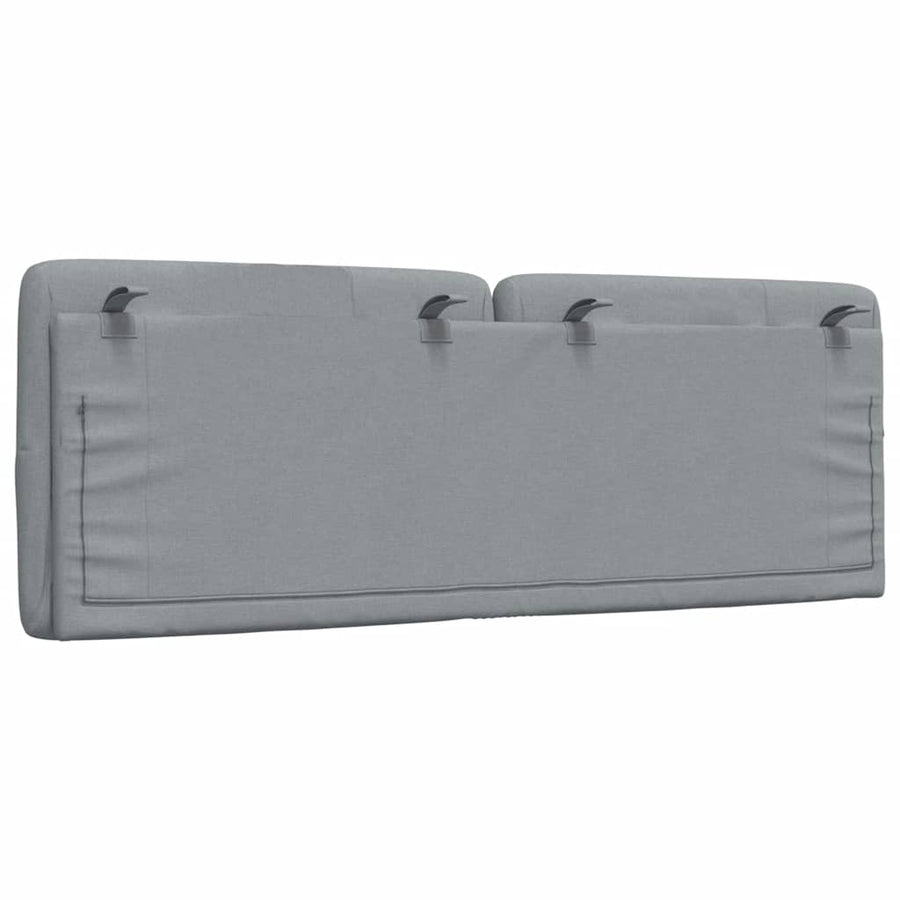 Hoofdbordkussen 120 cm stof lichtgrijs