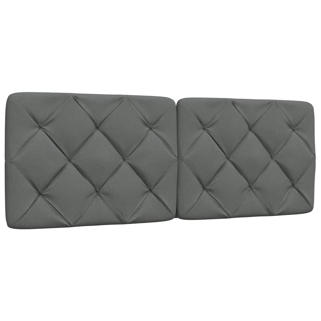 Hoofdbordkussen 120 cm stof grijs