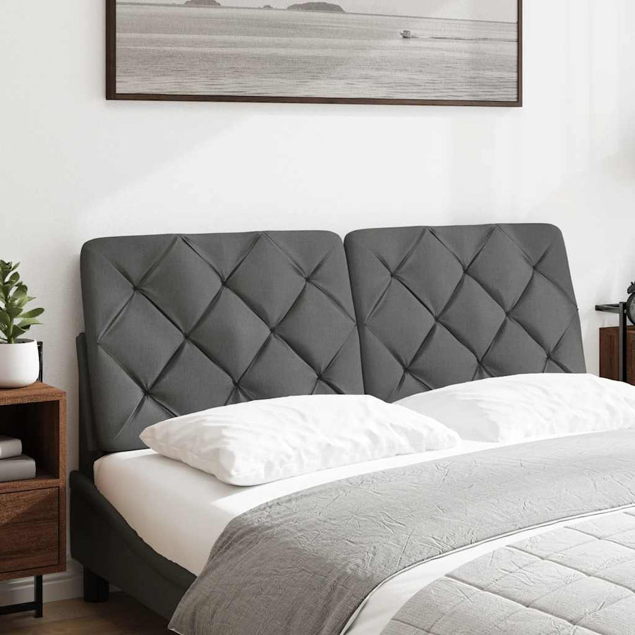 Hoofdbordkussen 120 cm stof grijs