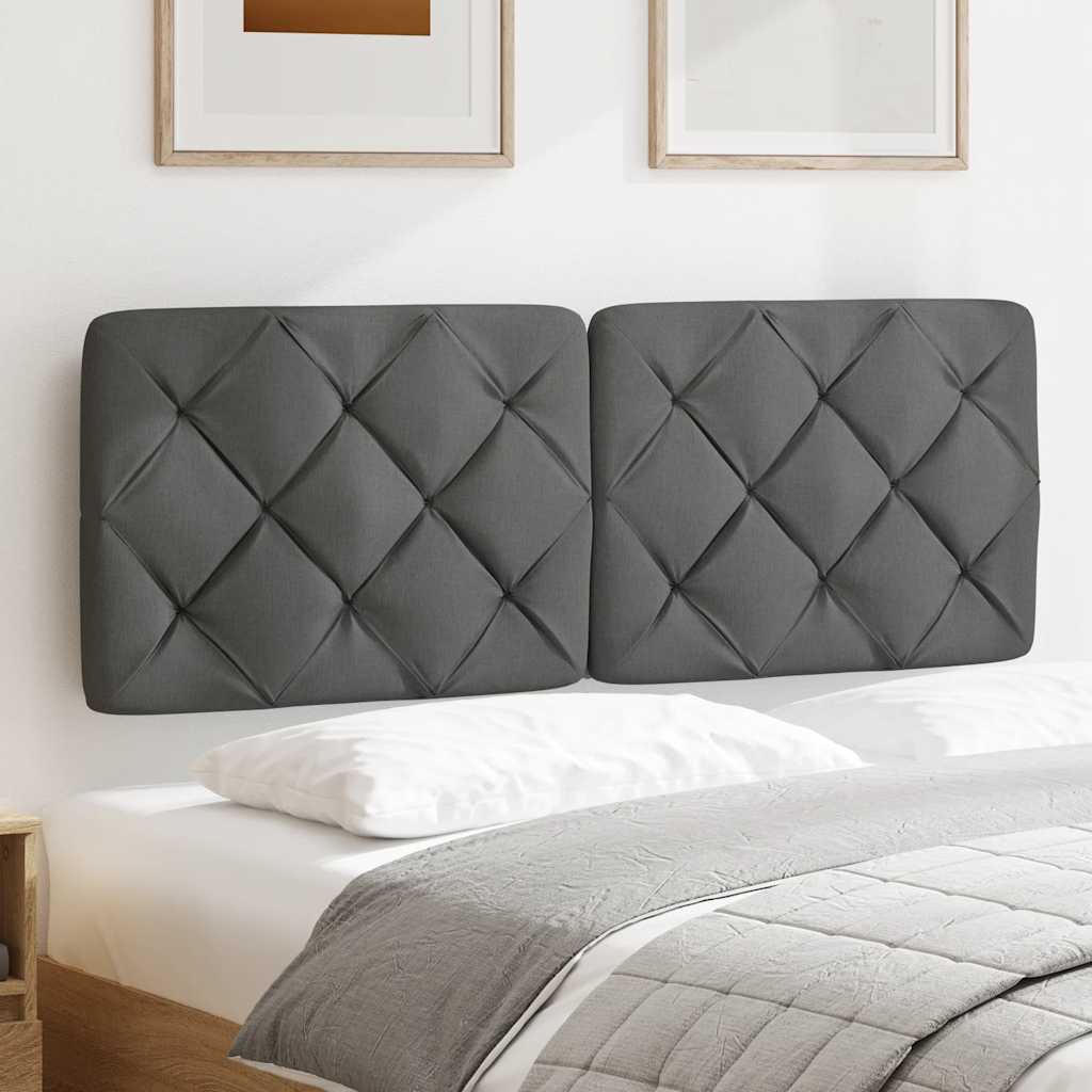 Hoofdbordkussen 120 cm stof grijs