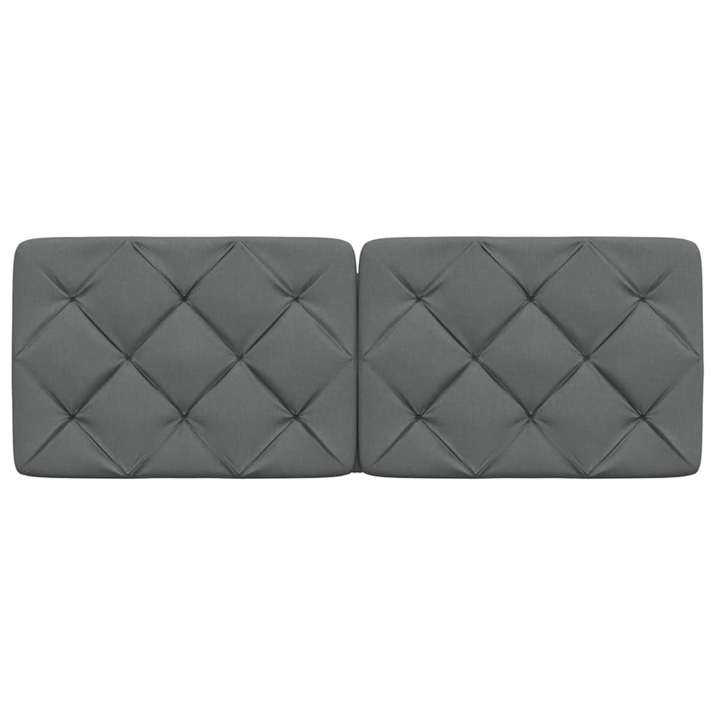 Hoofdbordkussen 120 cm stof grijs