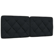 Hoofdbordkussen 120 cm stof zwart