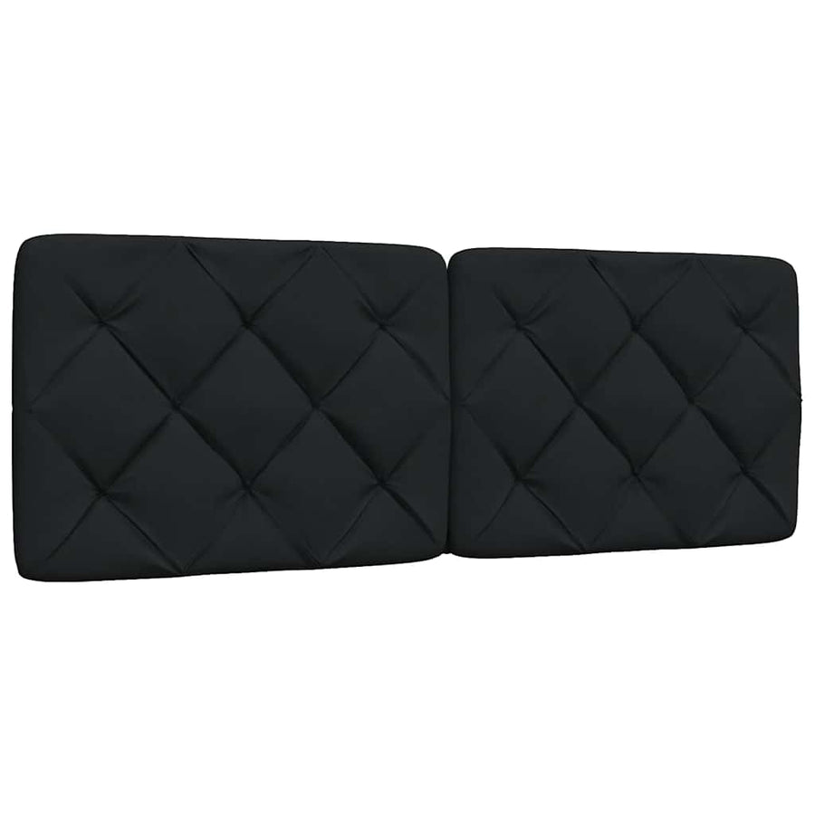 Hoofdbordkussen 120 cm stof zwart