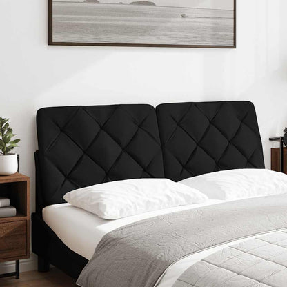 Hoofdbordkussen 120 cm stof zwart