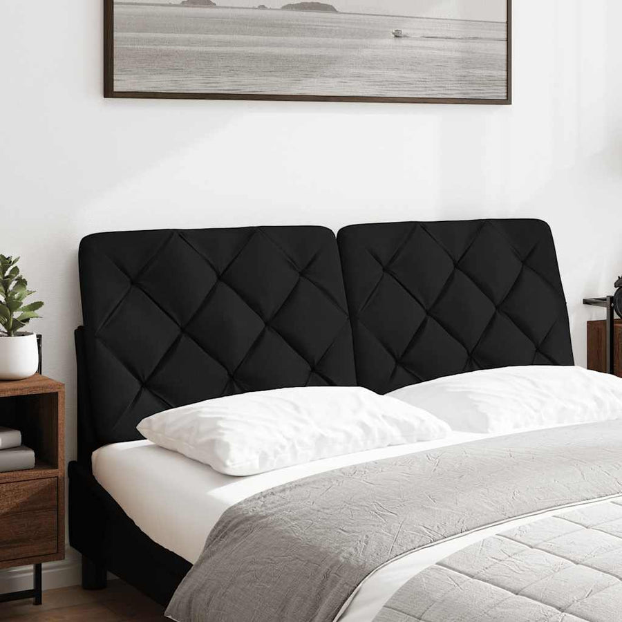 Hoofdbordkussen 120 cm stof zwart