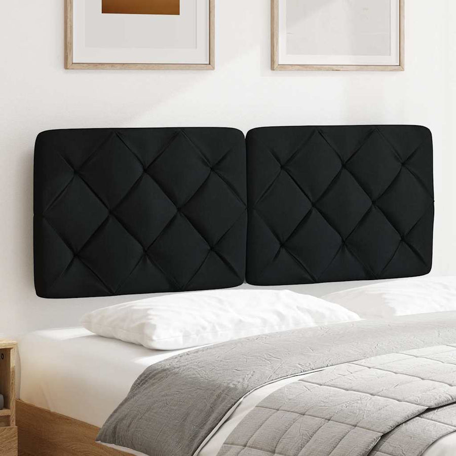 Hoofdbordkussen 120 cm stof zwart