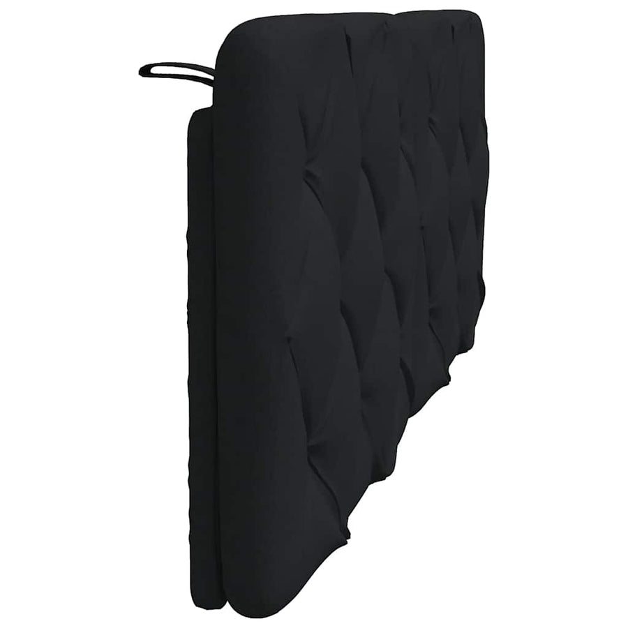 Hoofdbordkussen 120 cm stof zwart