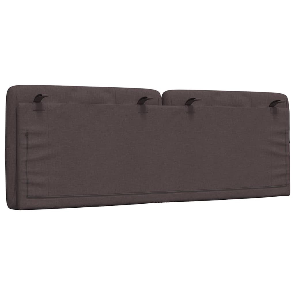 Hoofdbordkussen 120 cm stof donkerbruin