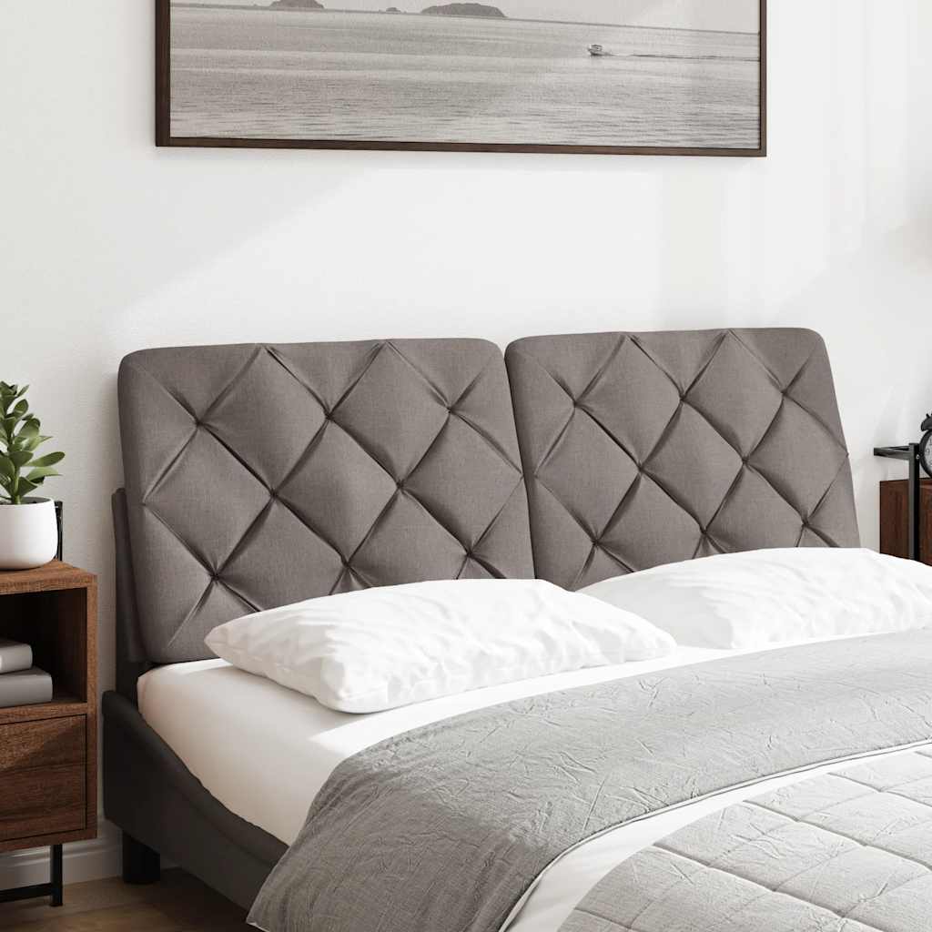 Hoofdbordkussen 120 cm stof taupe