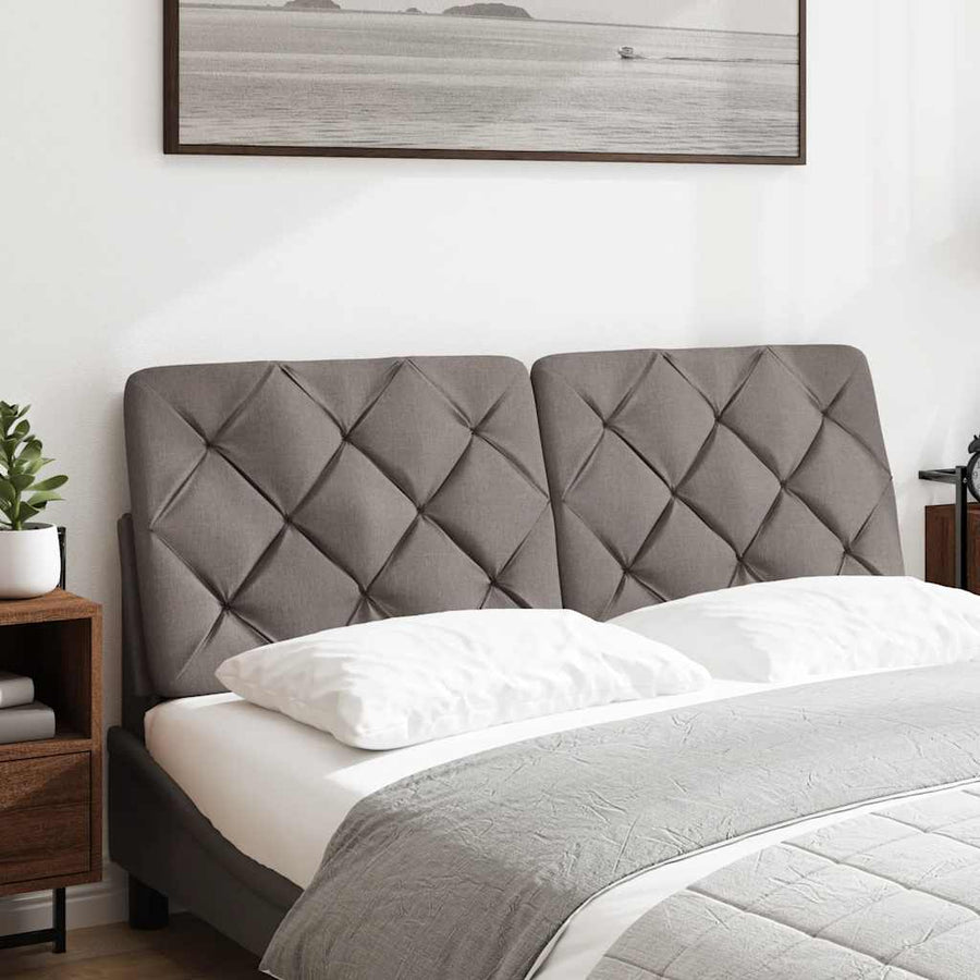 Hoofdbordkussen 120 cm stof taupe
