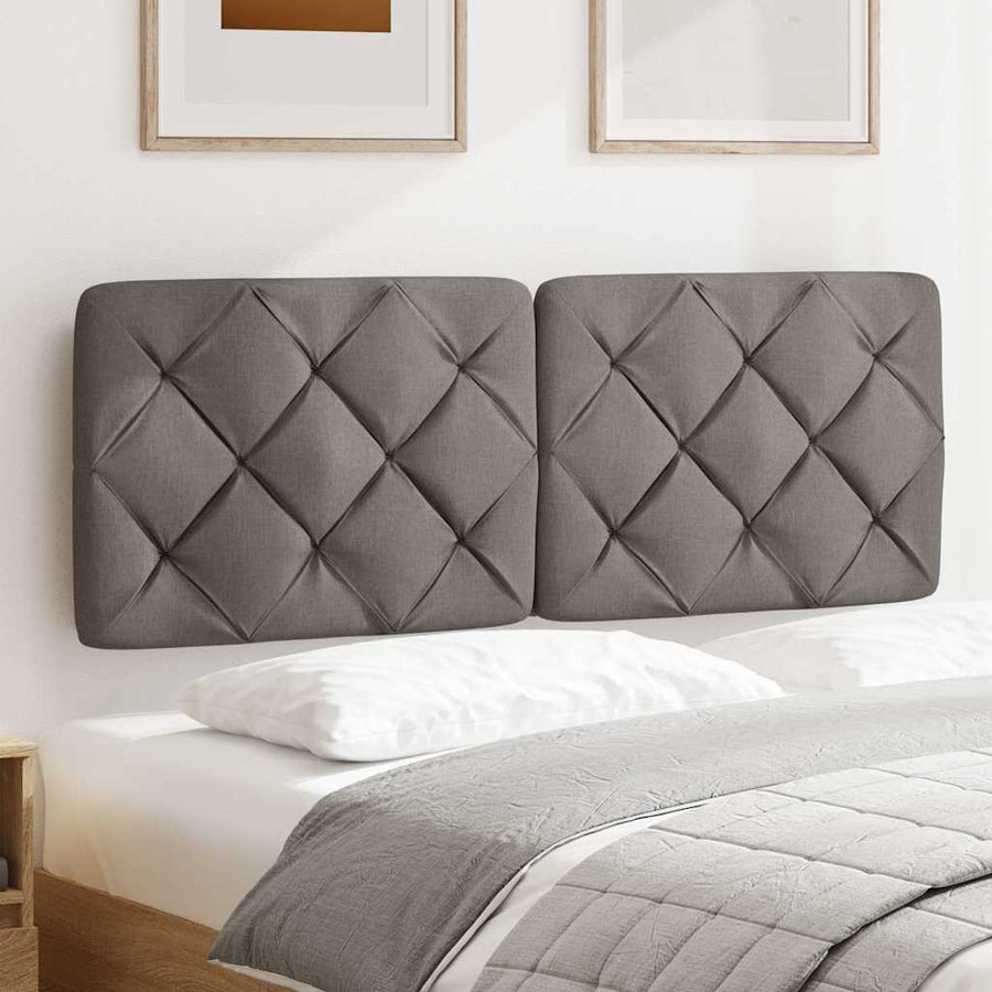 Hoofdbordkussen 120 cm stof taupe
