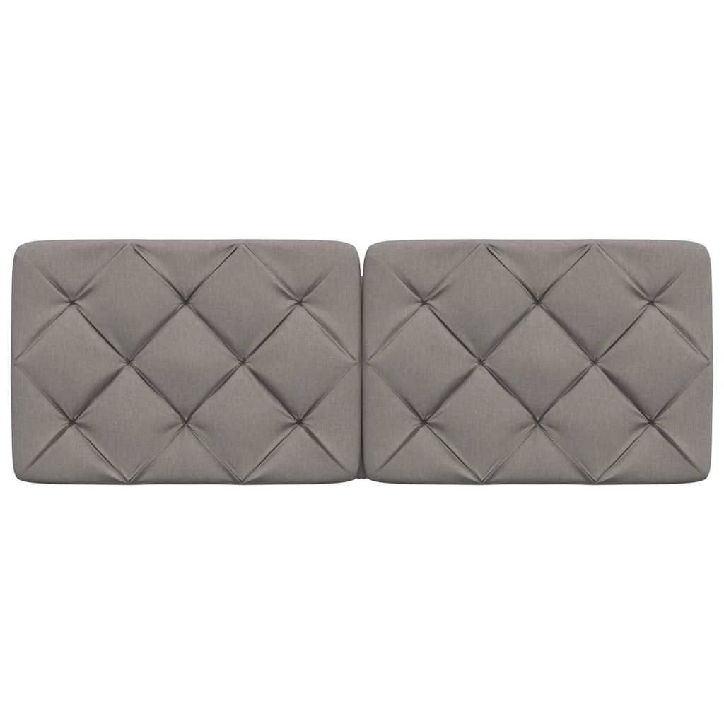 Hoofdbordkussen 120 cm stof taupe