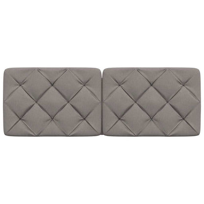 Hoofdbordkussen 120 cm stof taupe
