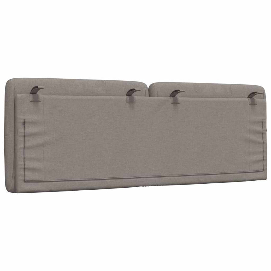 Hoofdbordkussen 120 cm stof taupe